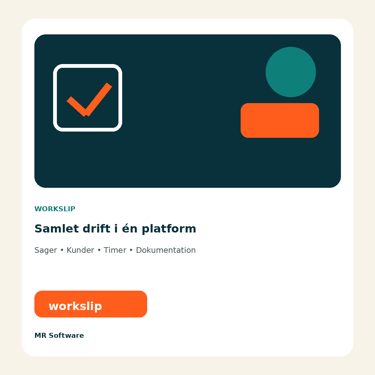 Workslip — samlet drift i én platform - MR Software Genius Shop